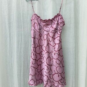 Vintage VS Pink and Red Patterned Dress